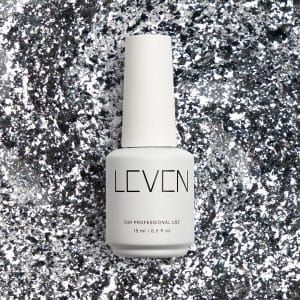 Leven | Ημιμόνιμο βερνίκι με glitter/shimmer 15ml no. G013 Silver